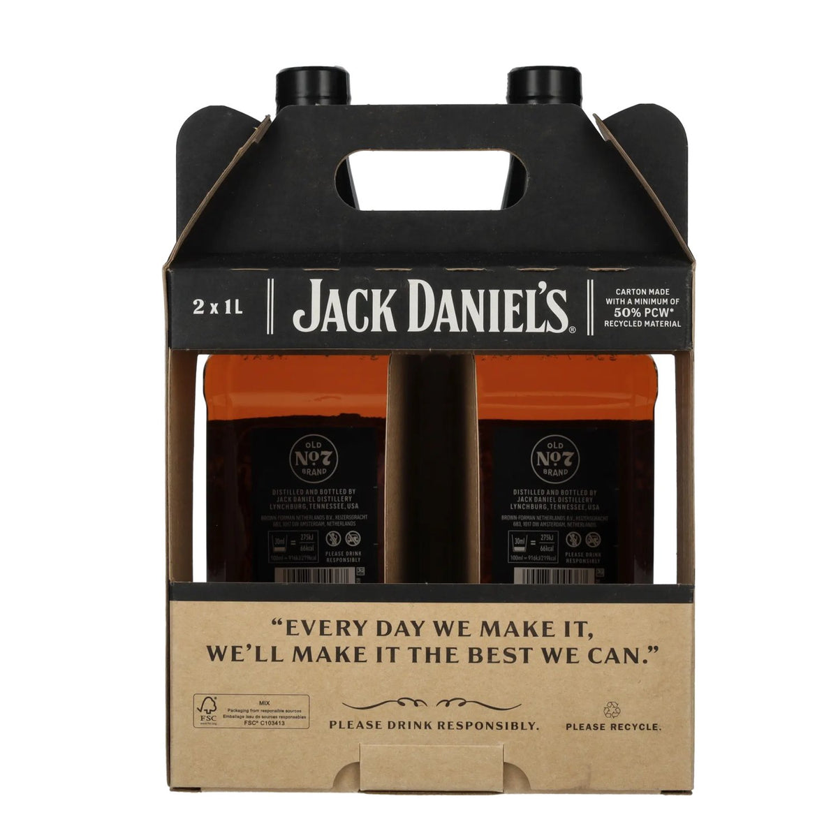 Jack Daniel's Tennessee Whiskey TWINPACK 40% vol. 2x1 l in geschenkverpakking