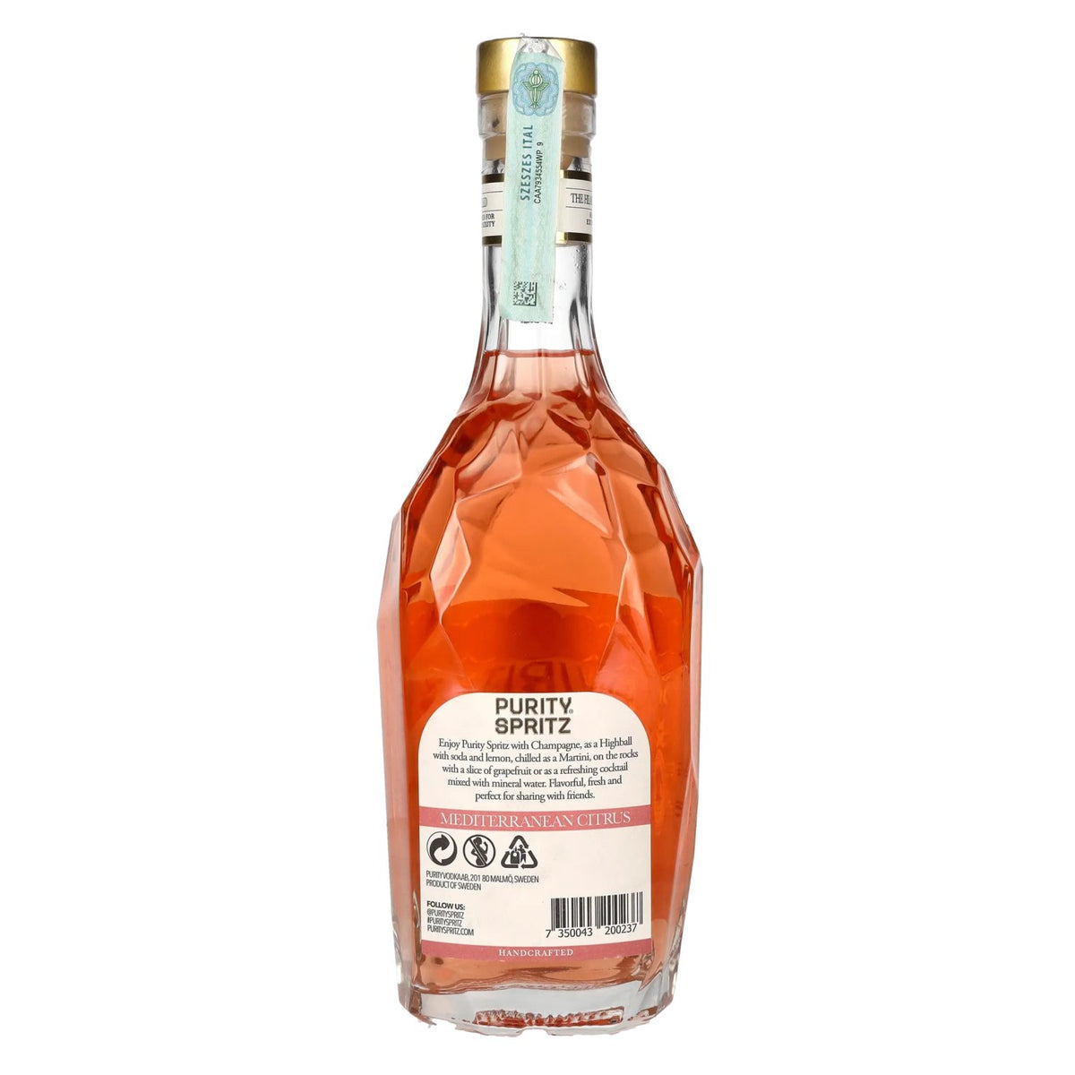 Purity SPRITZ 34 keer gedistilleerd, mediterrane citrus, 30% vol., 0,7 l