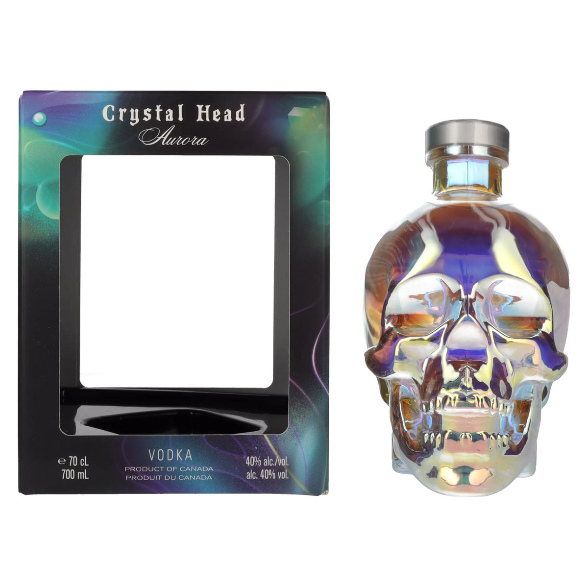 Crystal Head Wodka Aurora 40% Vol. 0,7l in geschenkverpakking