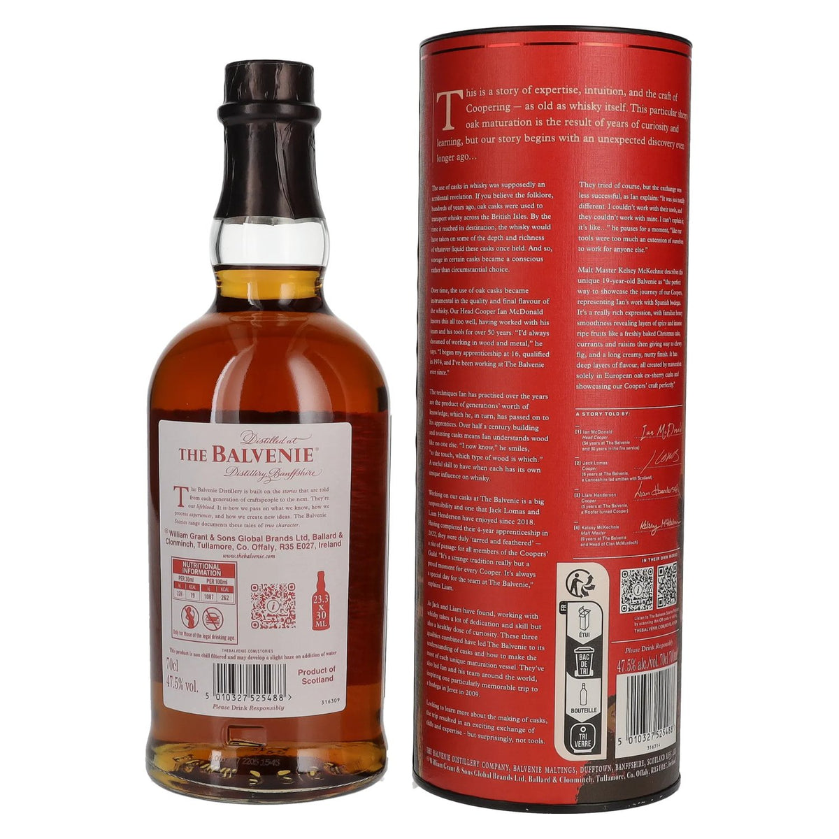 Balvenie STORIES 19 Years Old A Revelation of Cask and Character 47,5% vol. 0,7 l in geschenkverpakking