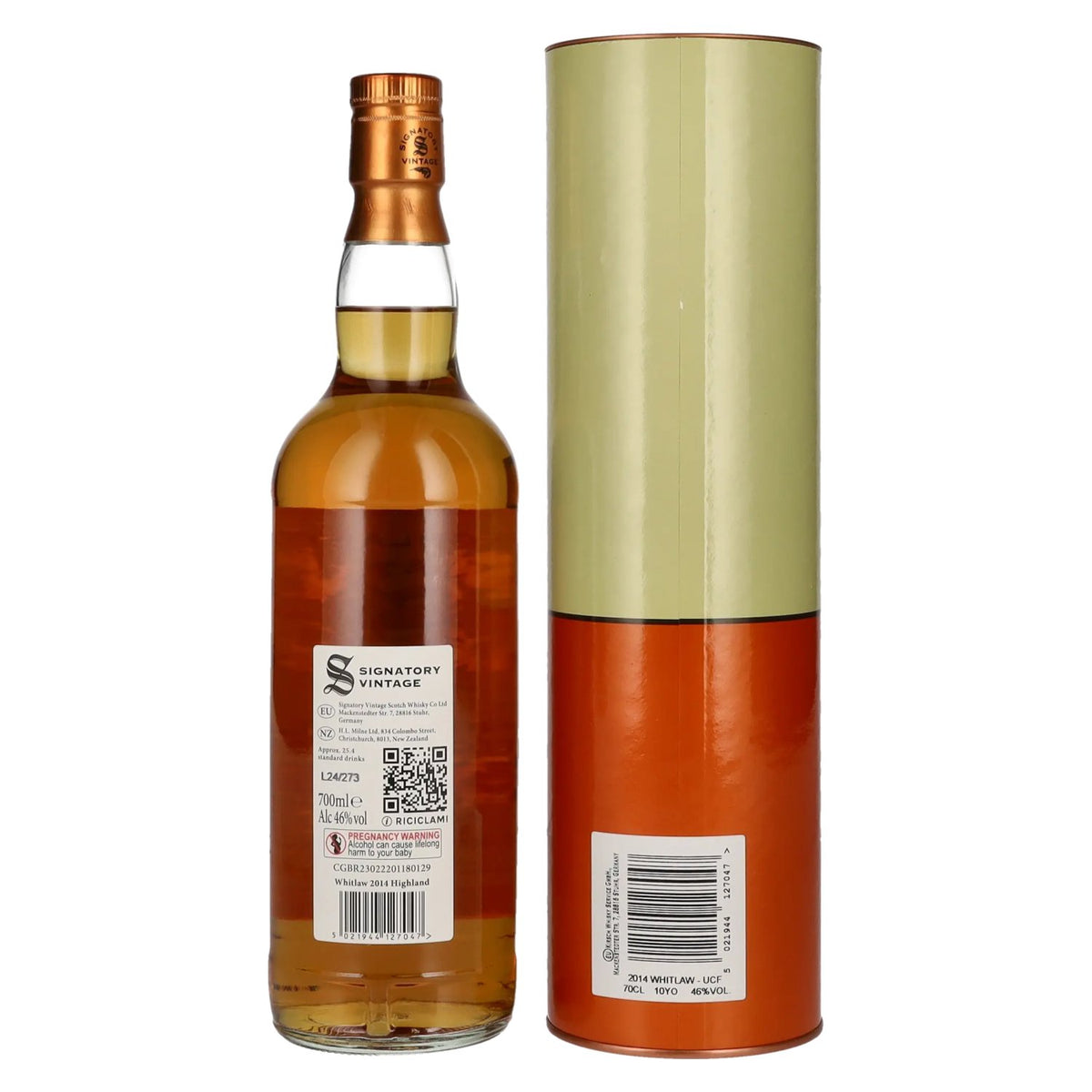 Signatory Vintage WHITLAW 10 Years Old Single Malt Scotch Whisky 2014 46% Vol. 0,7l in Geschenkbox