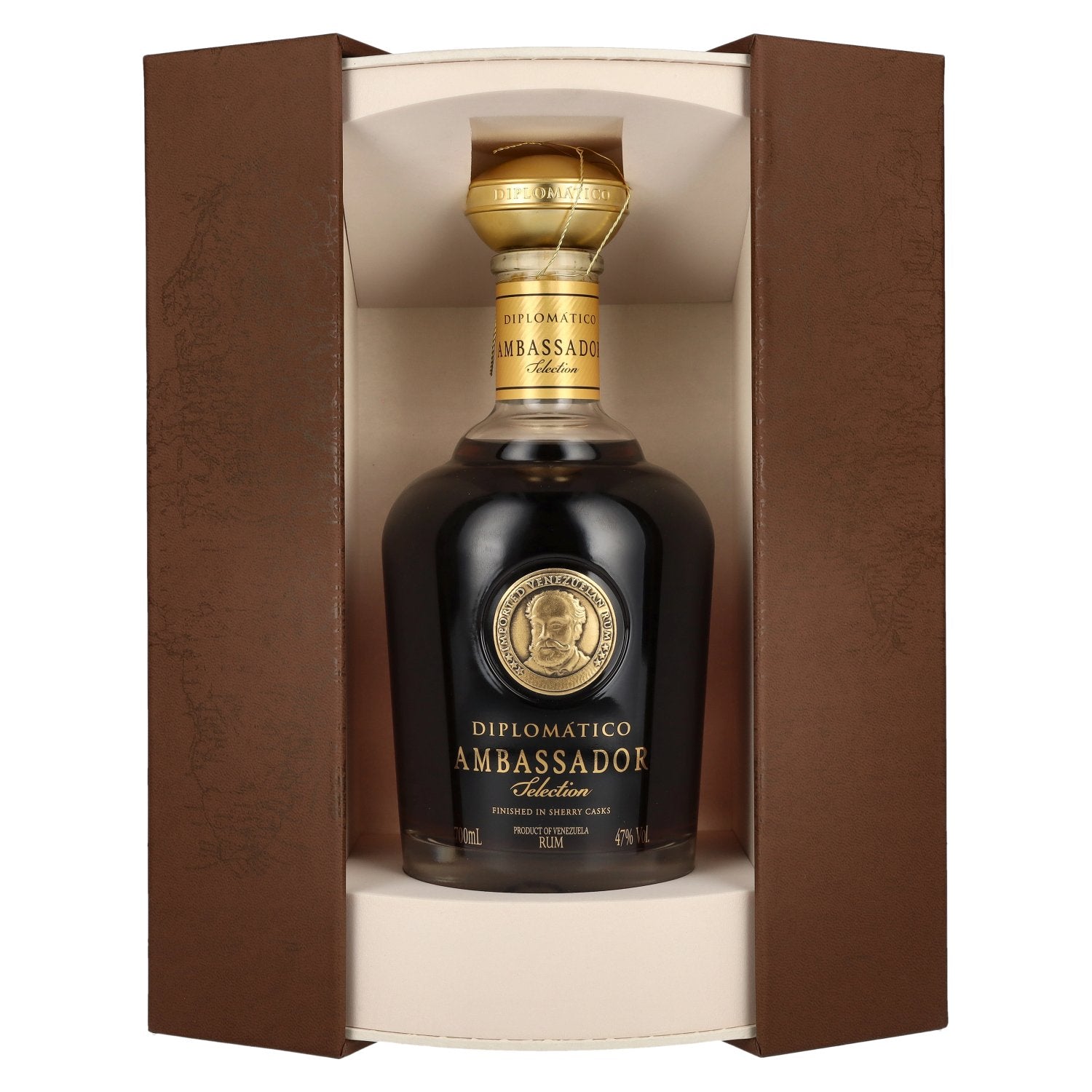 Diplomático AMBASSADOR Selection 47% Vol. 0,7l in Geschenkbox mit Lederoptik