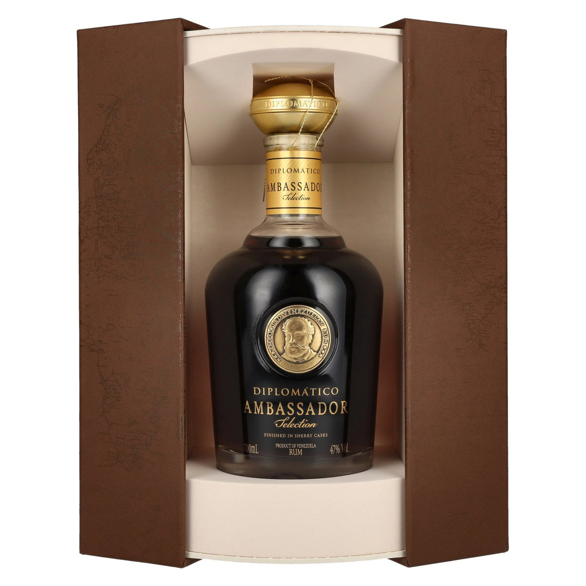 Diplomático AMBASSADOR Selection 47% Vol. 0,7l in Geschenkbox mit Lederoptik