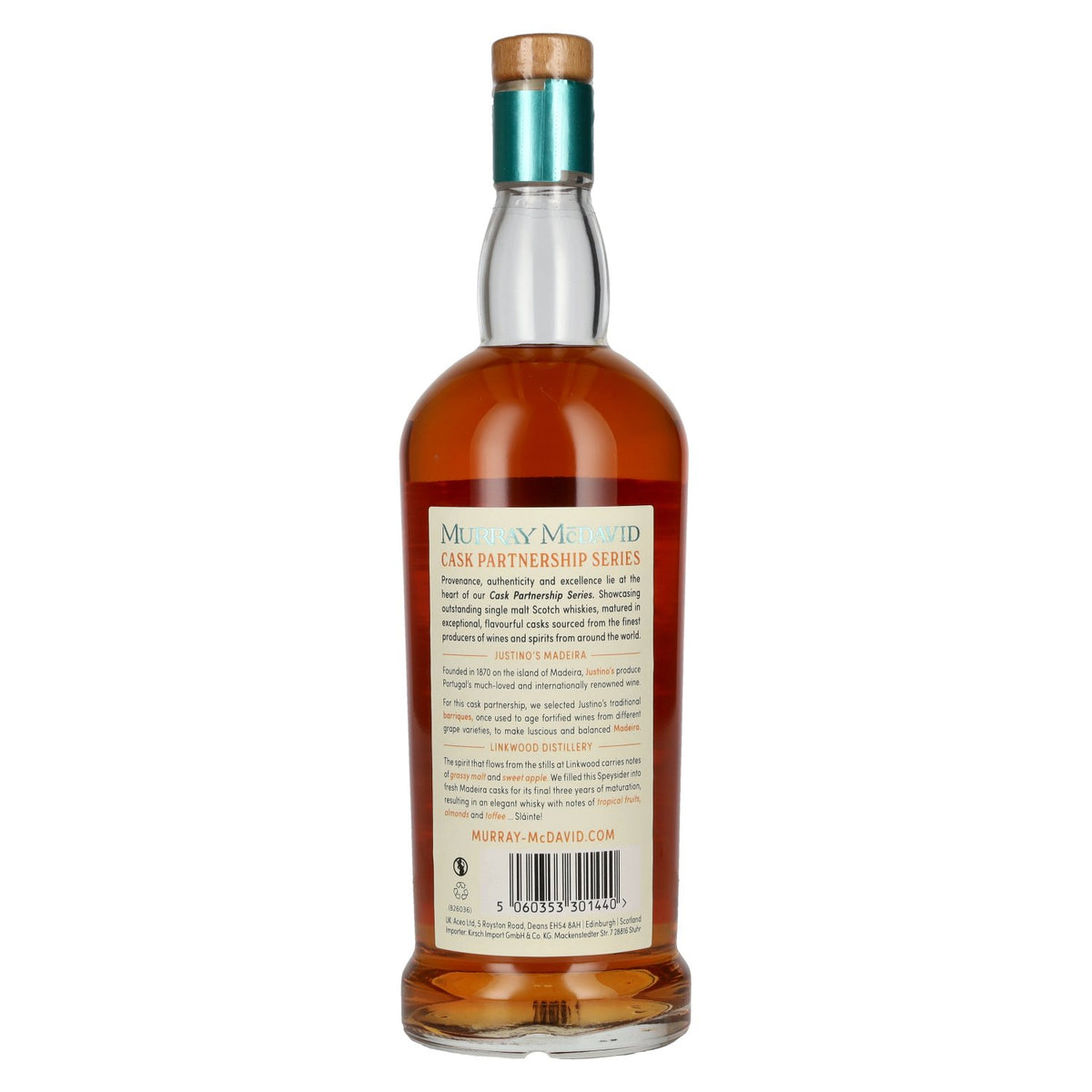 Murray McDavid PARTNERSHIP SERIES 8 jaar oud Linkwood Justino's Madeira Cask 2017 55,2% vol. 0,7 l