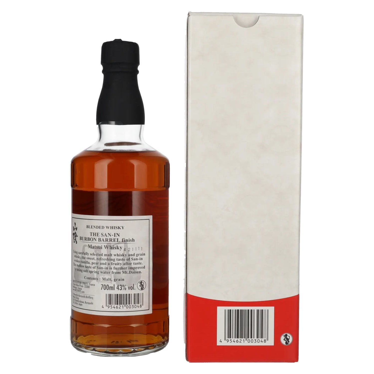 Matsui Whisky THE SAN-IN Blended Japanse whisky ex-BOURBON BARREL 43% Vol. 0,7l in geschenkverpakking