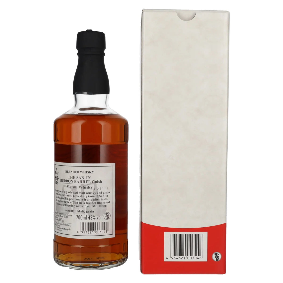 Matsui Whisky THE SAN-IN Blended Japanese Whisky ex-BOURBON BARREL 43% vol. 0,7l en boîte cadeau