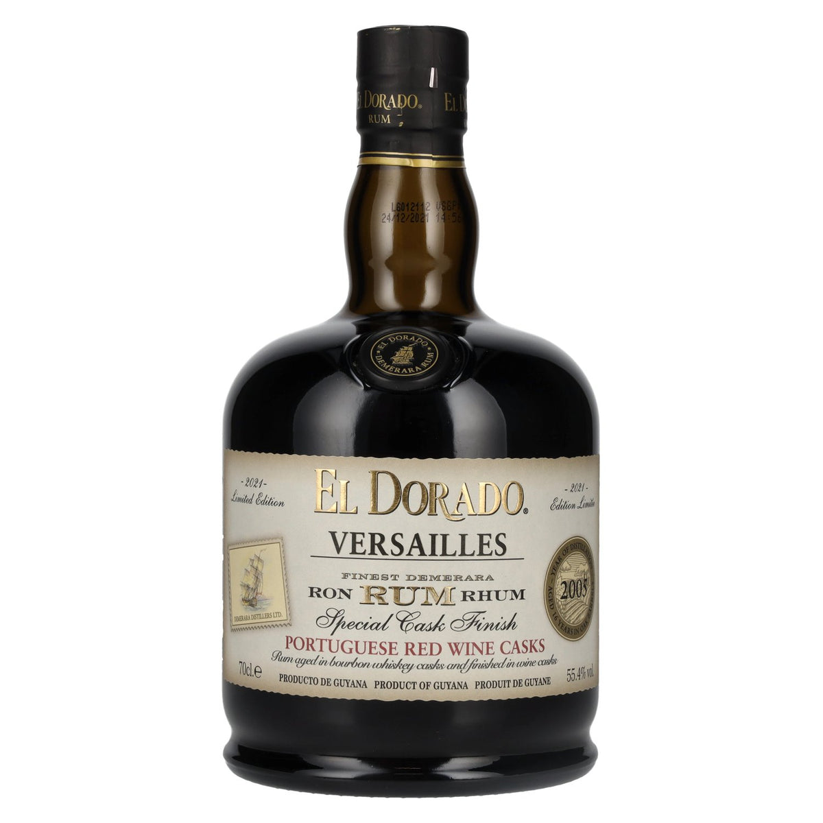 El Dorado Rum VERSAILLES Special Portuguese Red Wine Casks 2005 55.4% vol. 0.7 l