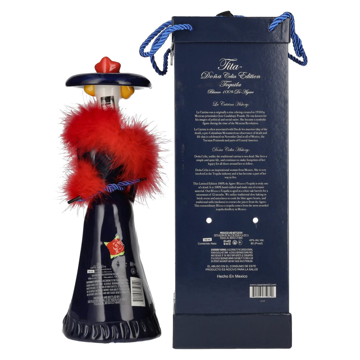 Dona Celia Tequila Blanco 100% de Agave 40% Vol. 0,7l in Geschenkbox