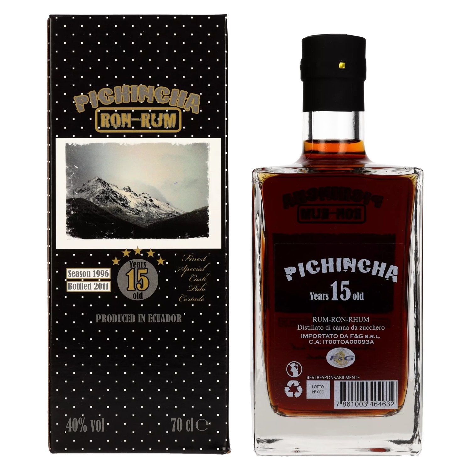 Pichincha Rum 15 Years Finest Special Cask Palo Cortado 40% Vol. 0,7l en boîte cadeau