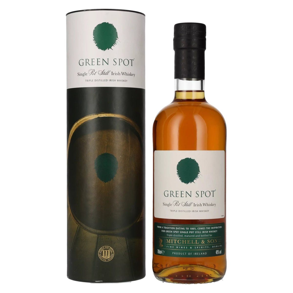 Green Spot Single Pot Still Irish Whiskey 40% ABV, 0.7l in a gift box