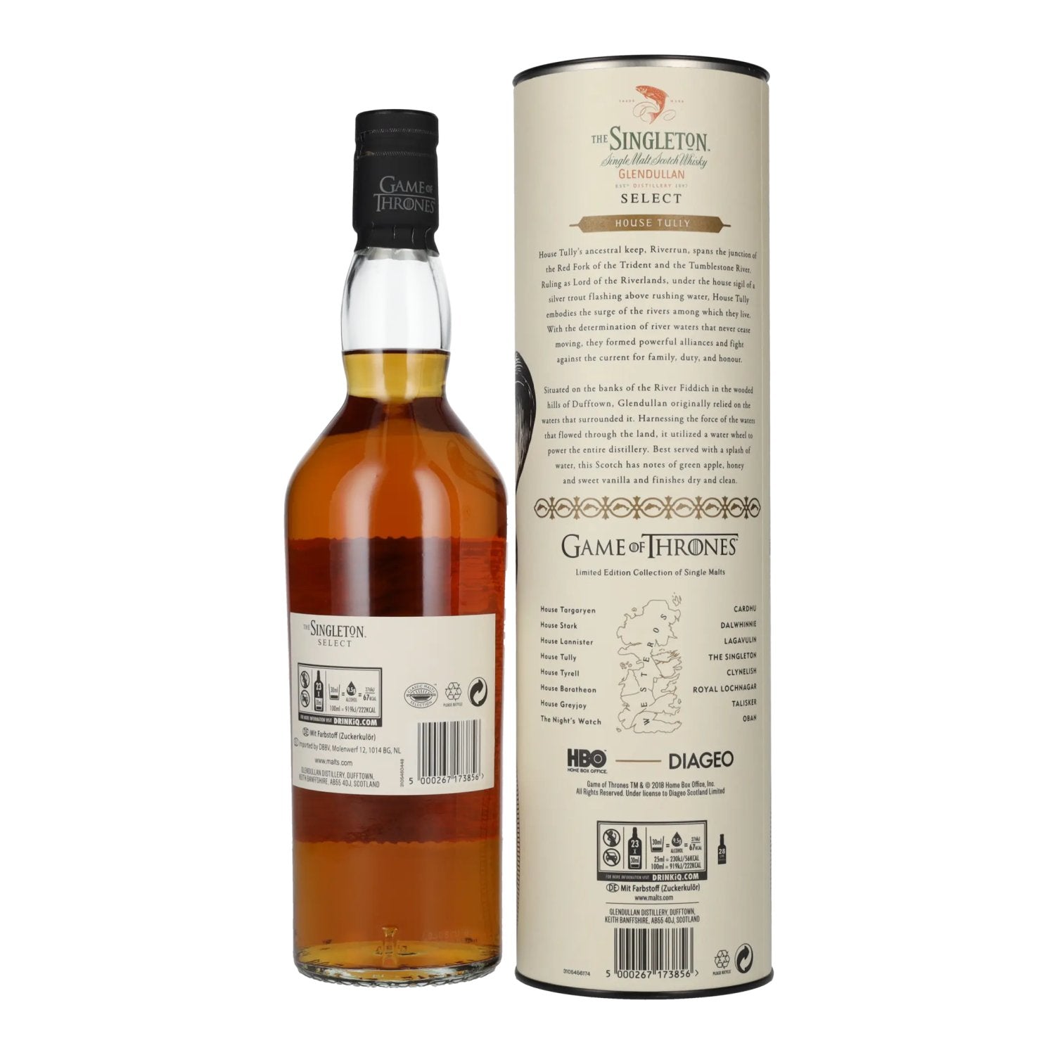 The Singleton GLENDULLAN GAME OF THRONES House Tully Single Malt Scotch Whisky 40% Vol. 0,7l en coffret cadeau
