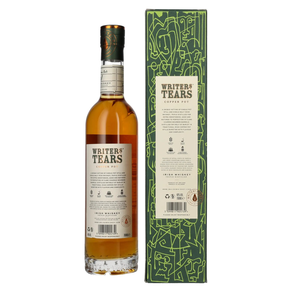 Writer's Tears COPPER POT Irish Whiskey 40% ABV 0.7l in a gift box