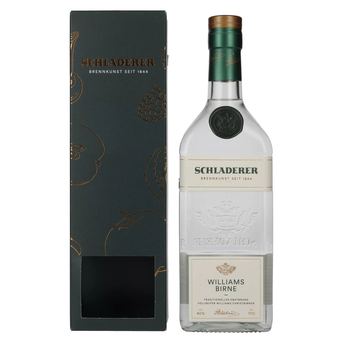 Schladerer Williams Poire 40 % vol., 0,7 l, dans un coffret cadeau
