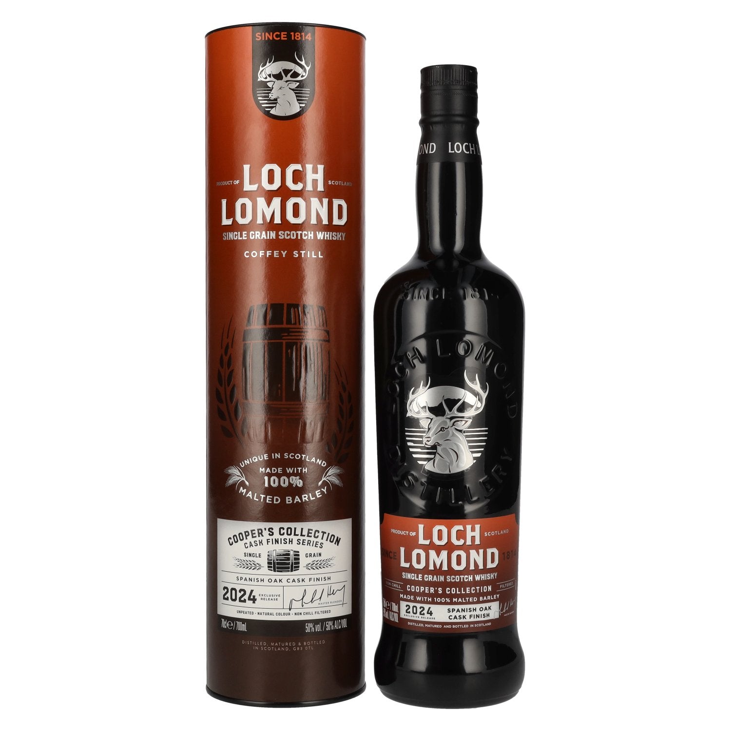 Loch Lomond COOPER COLLECTION Spanish Oak Cask Single Grain Scotch Whisky 50% vol. 0,7l en coffret cadeau