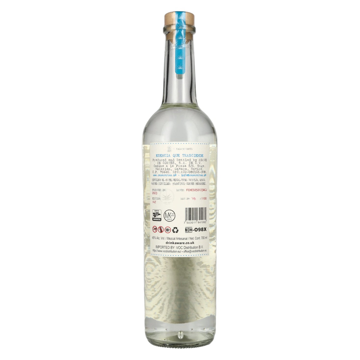 Agave de Cortés Mezcal Artesanal JOVEN 45% vol. 0.7 l
