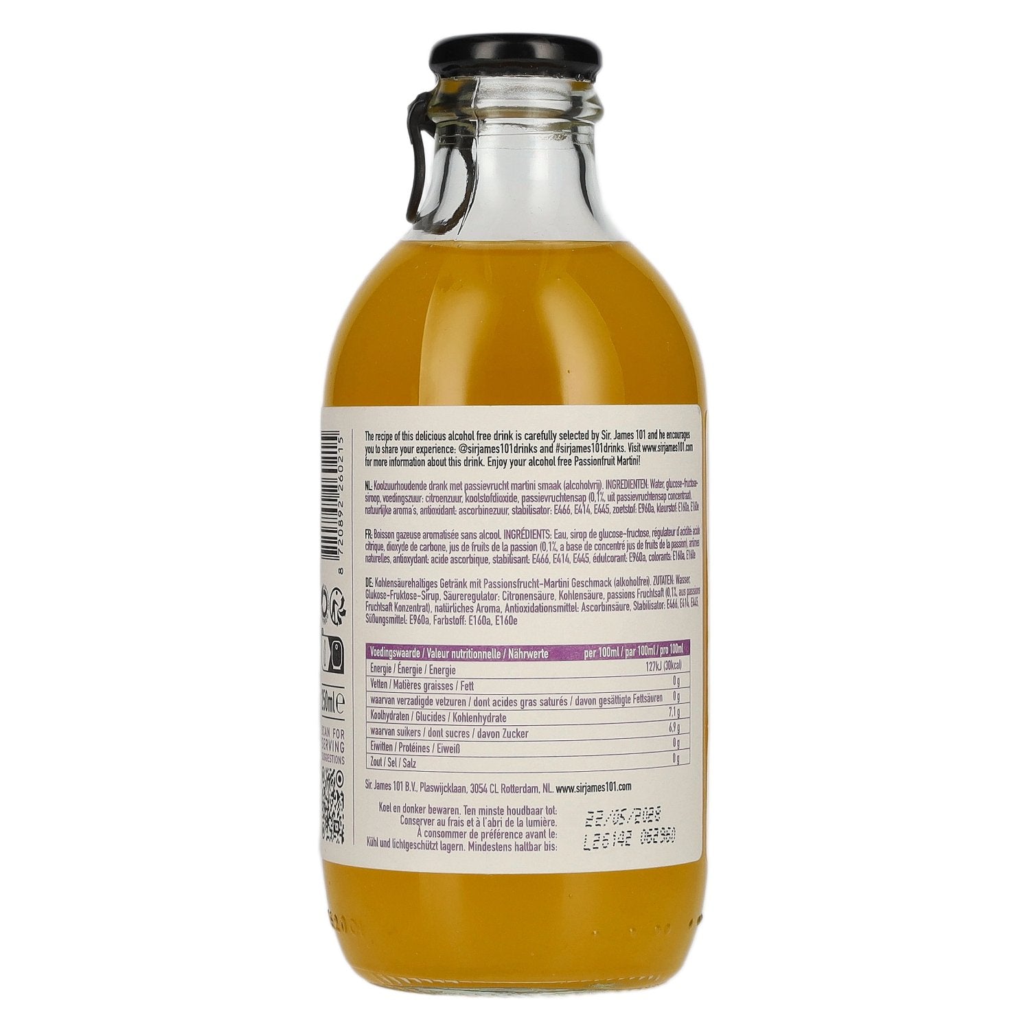 Sir. James 101 PASSIONFRUIT MARTINI Mocktail alcohol free 0,25l