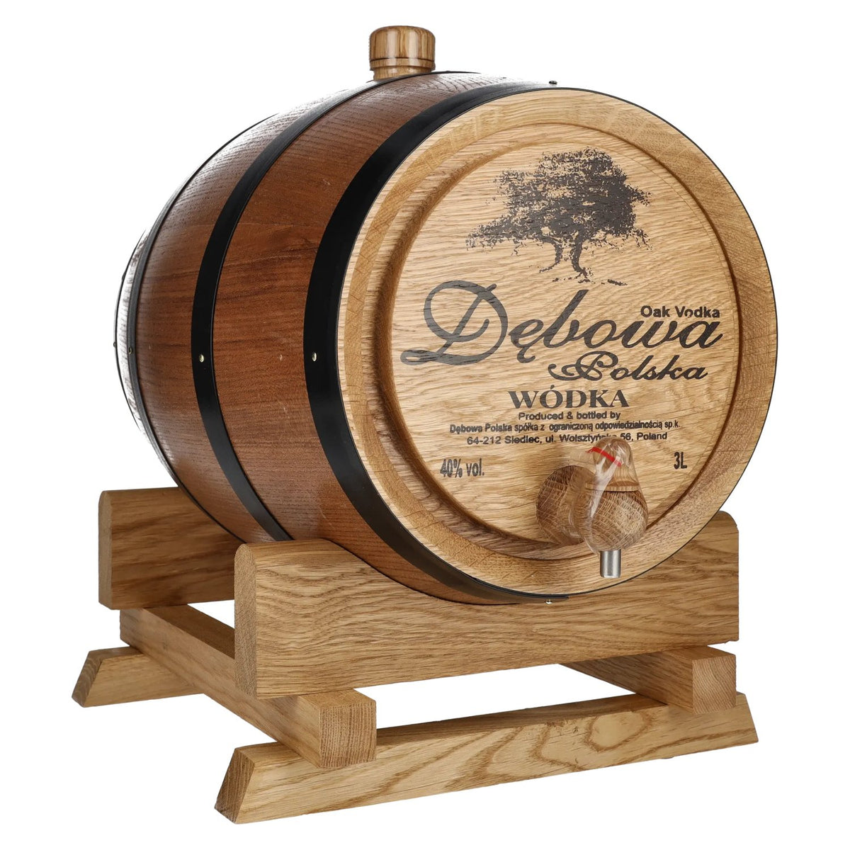 Debowa Wódka Fass 40% vol. 3 l in geschenkverpakking
