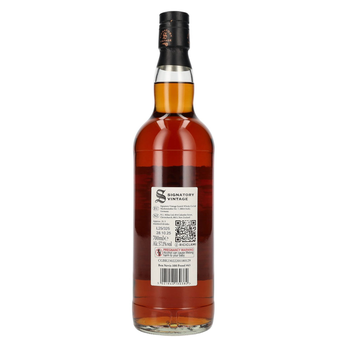 Signatory Vintage 100 Proof Edition BEN NEVIS 10 Years Old Single Malt #63 2014 57,1% Vol. 0,7l