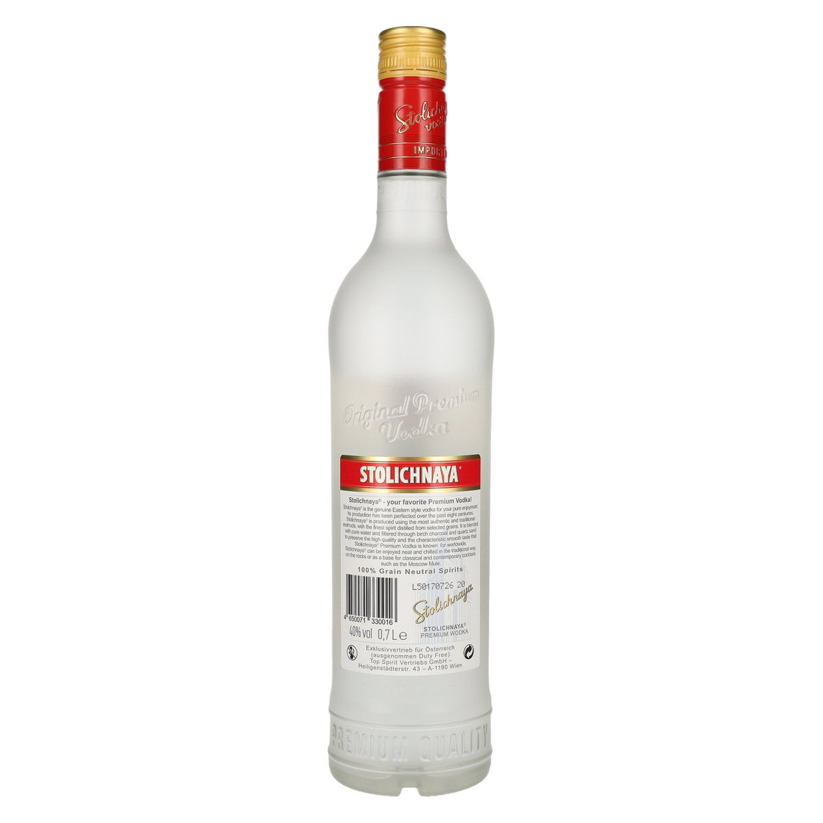 Stolichnaya Premium Vodka FKP AUSTRIAN LIMITED EDITION 40% vol. 0.7 l