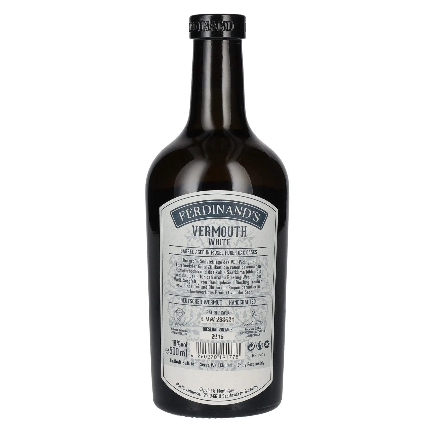 Ferdinand's Vermout WIT 18% Vol. 0,5l