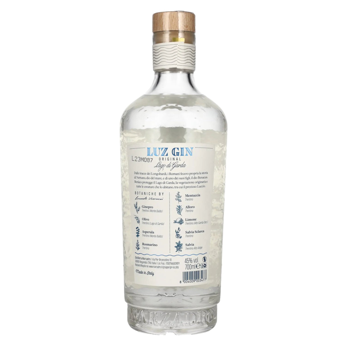 Marzadro LUZ Gin Classic Edition 45% vol. 0.7l