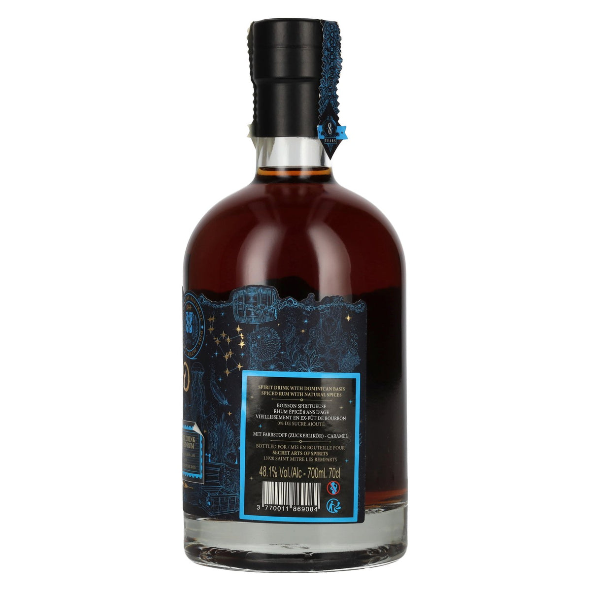 El Libertad 8 ans d'âge FLAVOR OF DARKNESS Rhum épicé au chêne foncé Chapitre III 48,1 % vol. 0,7 l