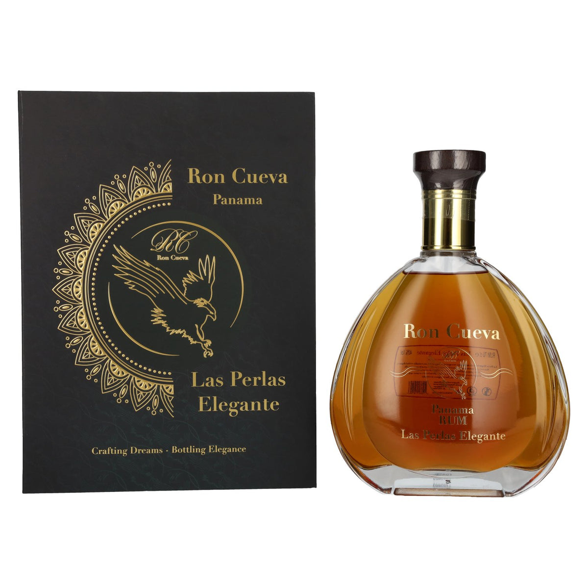 Ron Cueva 18 Years Old Panama Rum Las Perlas Elegante 40% ABV 0.7l in a gift box