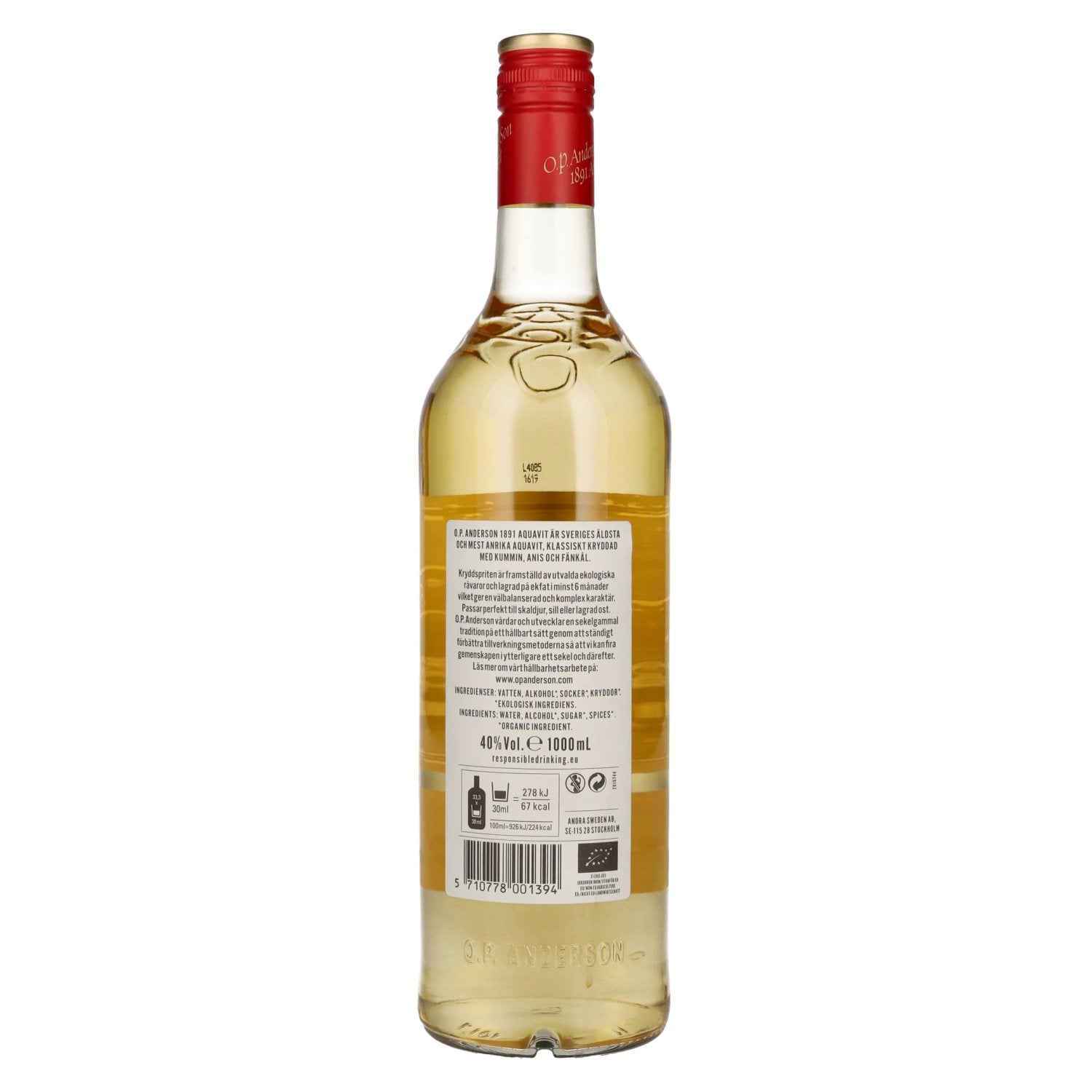O.P. Anderson Aquavit Origineel 40% Vol. 1l