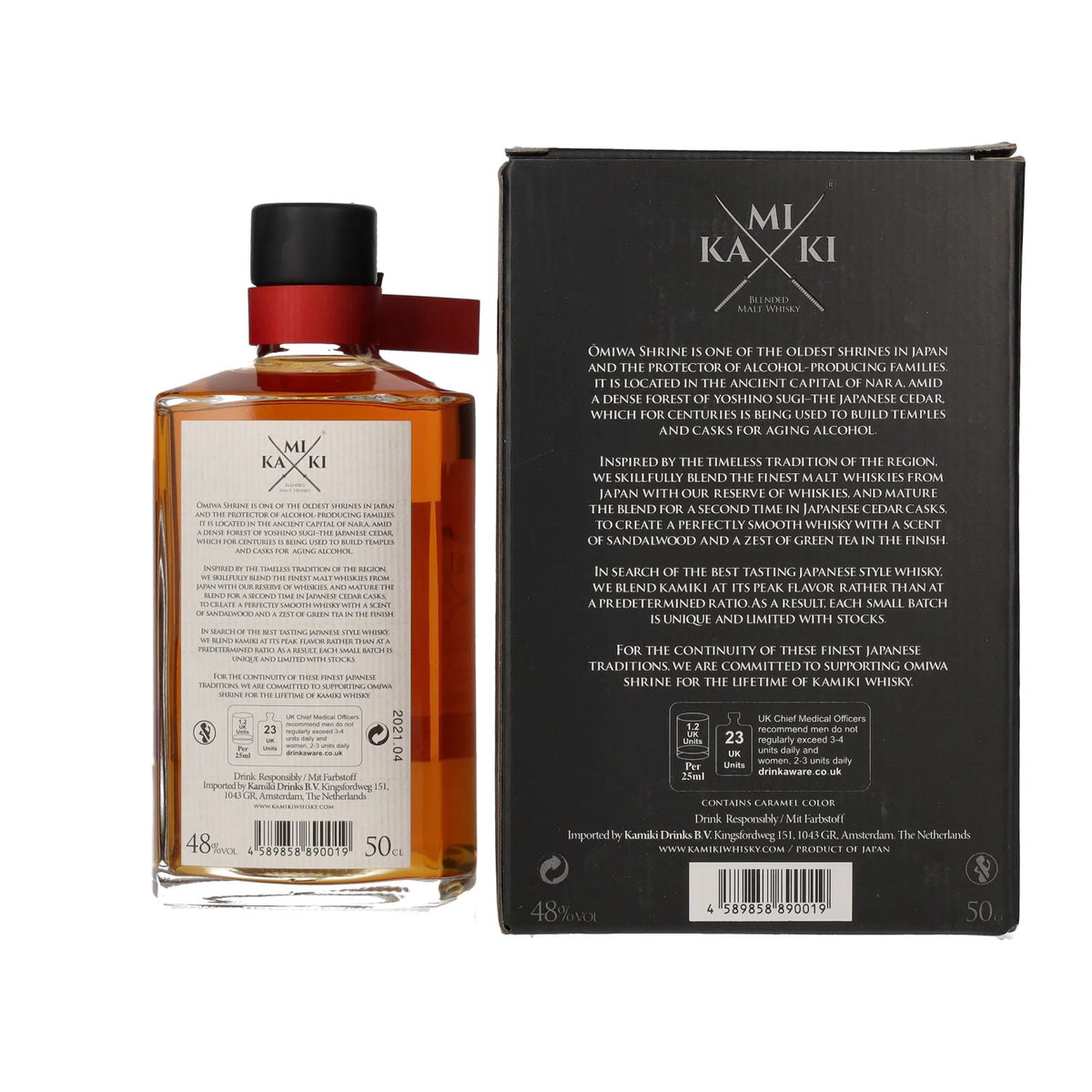 Kamiki Whisky blended malt 48 % vol., 0,5 l, dans un coffret cadeau