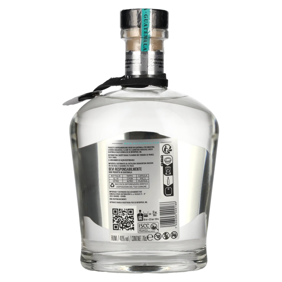 Botran CRISTALINO Ron Reserva Platino 40 % vol. 0,7 l