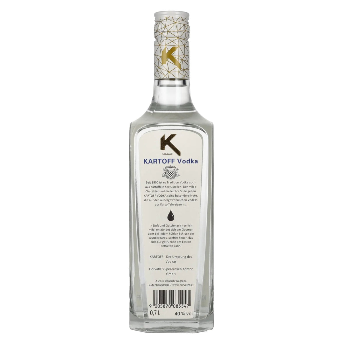 Kartoff driemaal gedistilleerde wodka 40% vol. 0,7 l