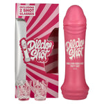Dildo Shot Bubblegum à base de vodka, 10 % vol., 0,7 l, dans un coffret cadeau avec 2 verres
