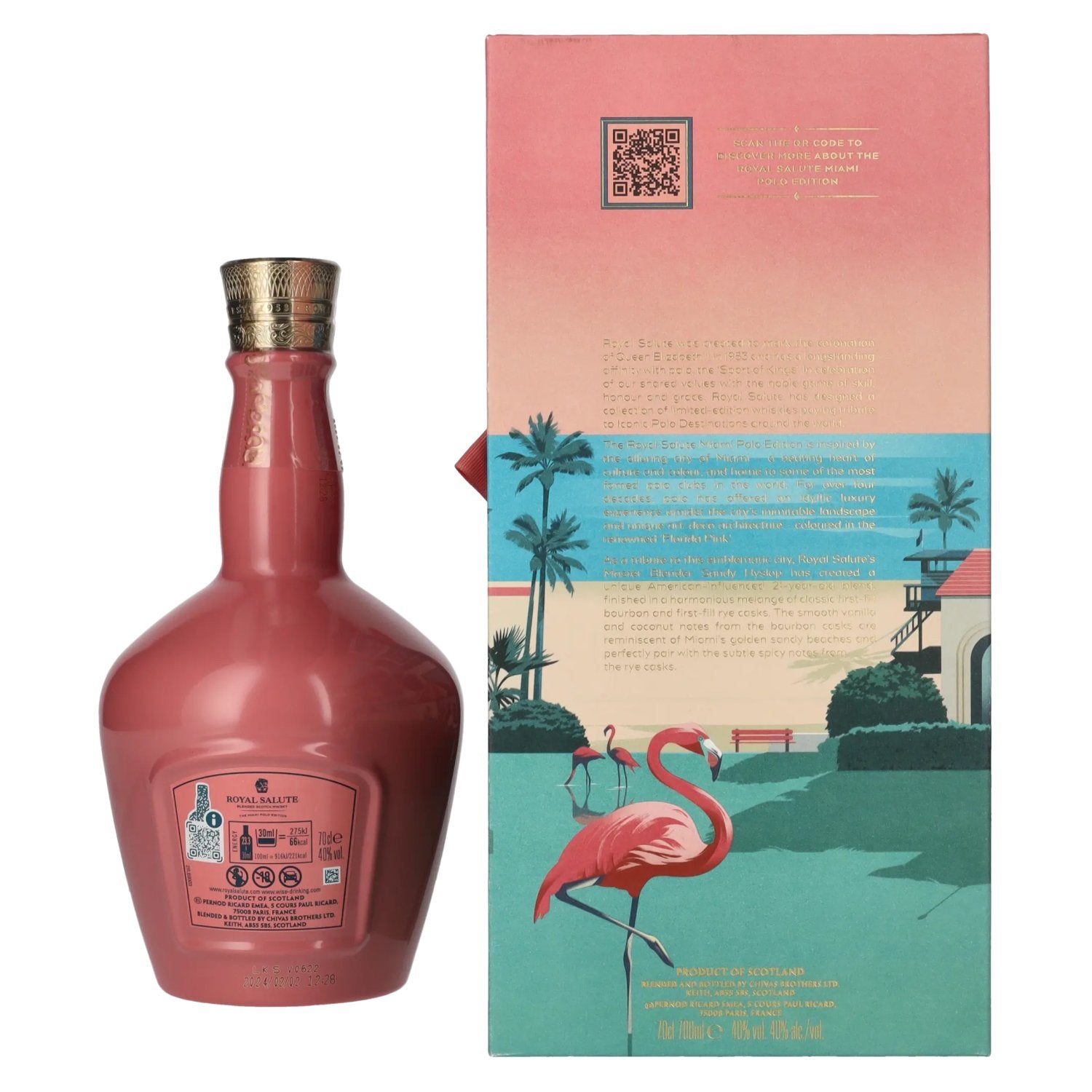 Royal Salute 21 Years Old THE MIAMI POLO EDITION Blended Scotch Whisky 40% Vol. 0,7l en boîte cadeau