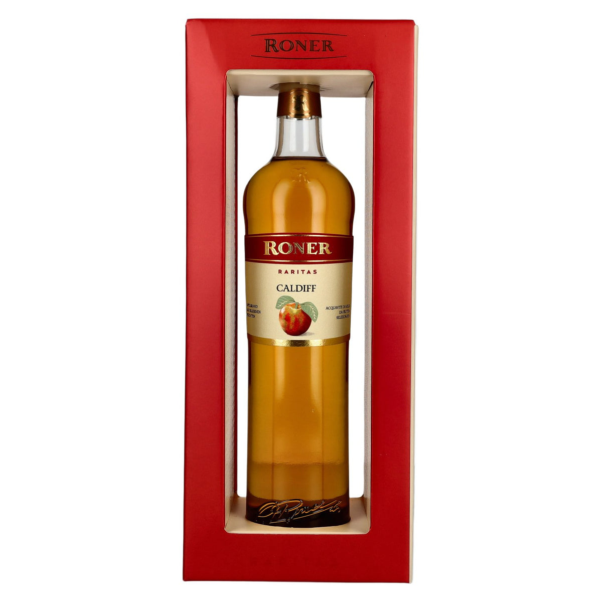 Roner Caldiff Apple Brandy 43% vol., 0.5 l in a gift box