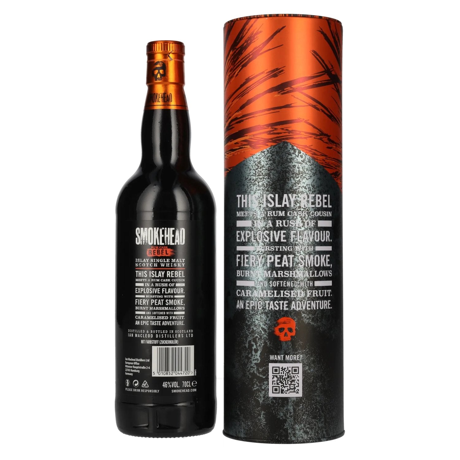 Smokehead RUM REBEL Islay Single Malt Scotch Whisky 46% Vol. 0,7l in Tinbox