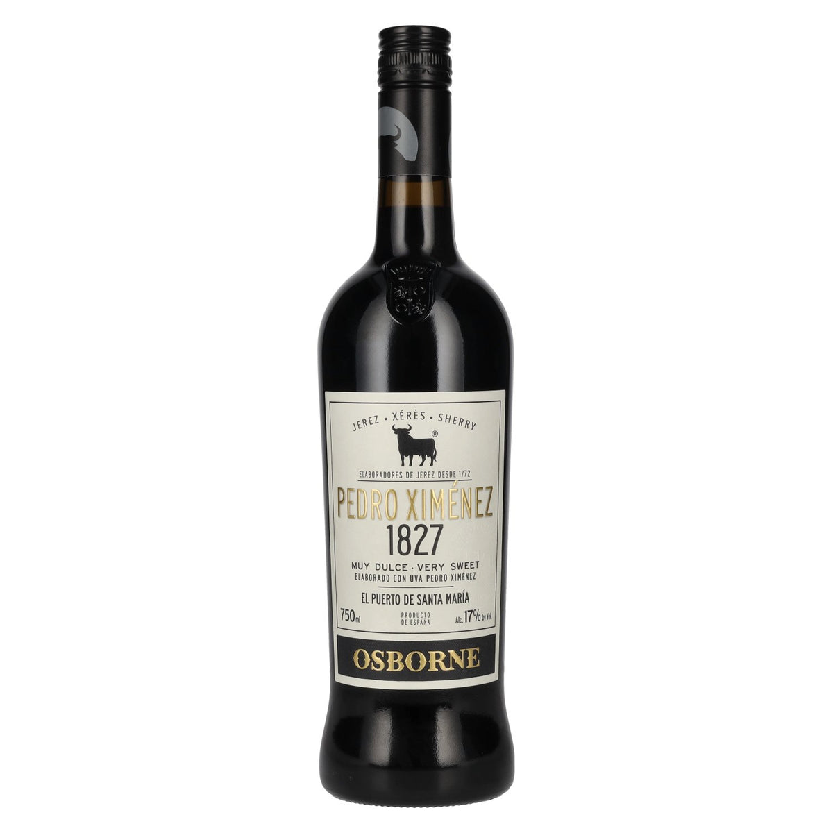 Osborne Pedro Ximénez 1827, xérès, 17 % vol., 0,75 l