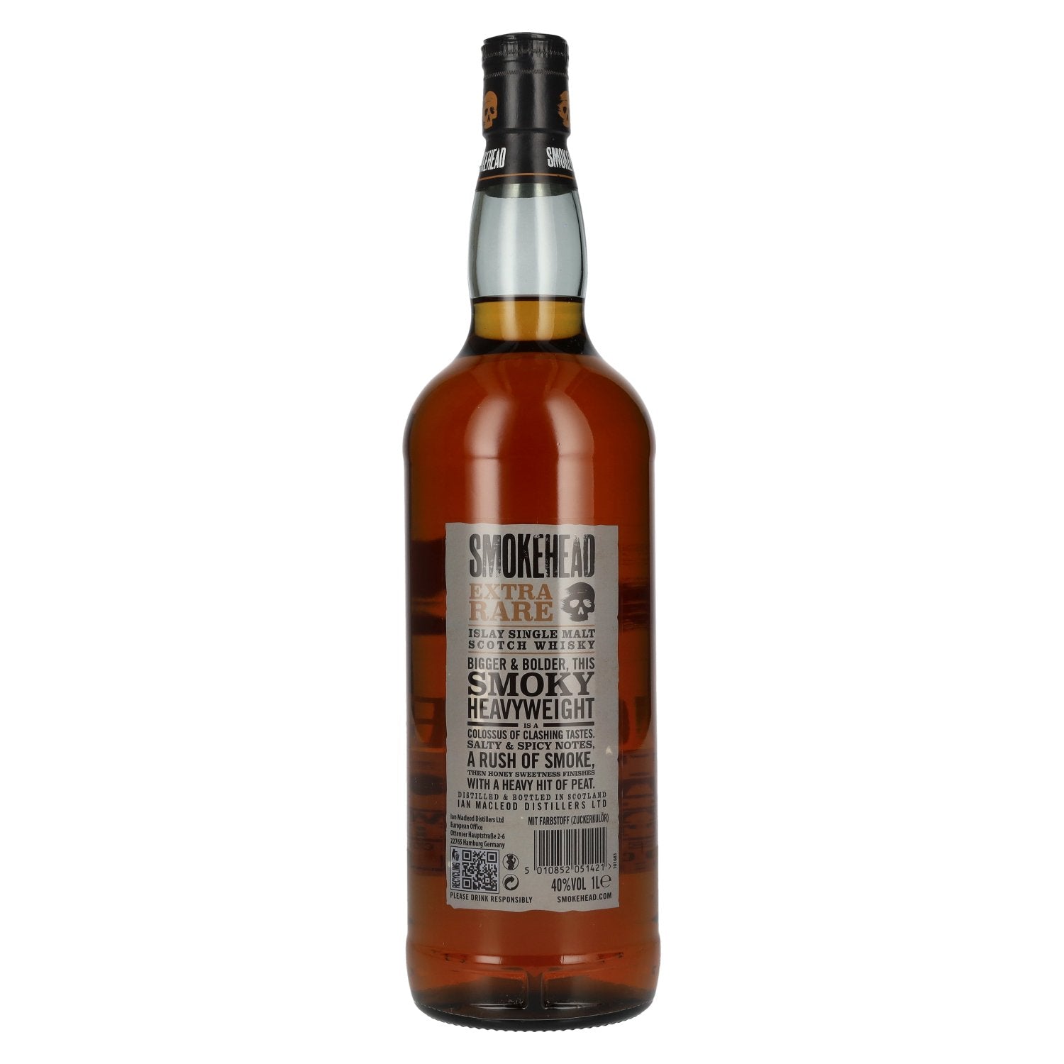 Smokehead EXTRA RARE Islay Single Malt Scotch Whisky Gold Design 40% Vol. 1l