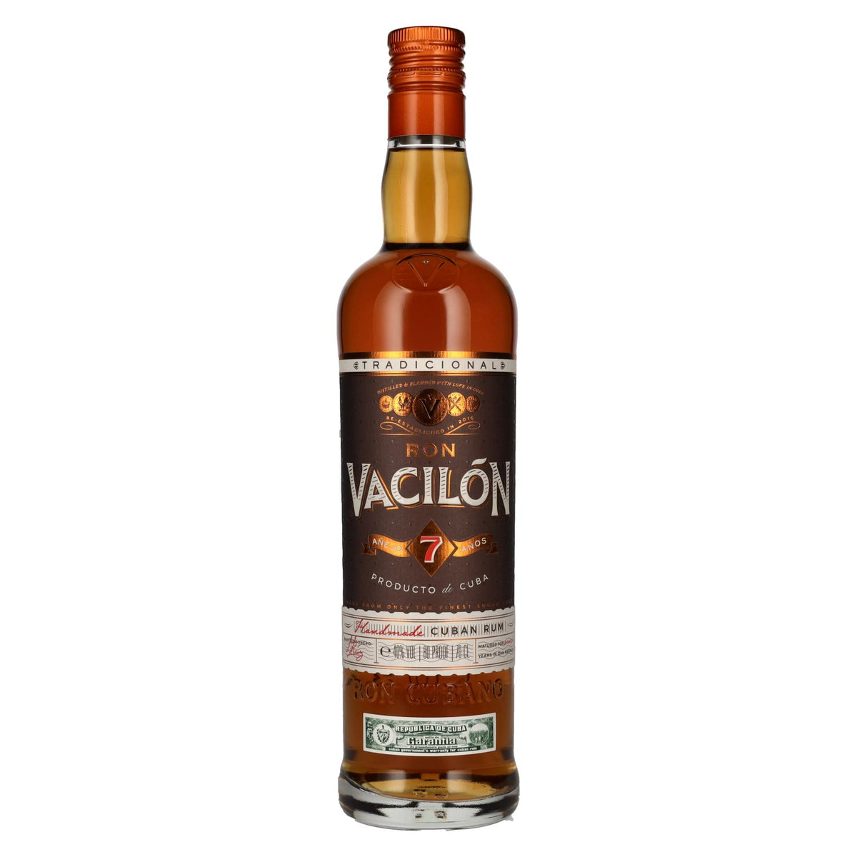Ron Vacilón TRADICIONAL 7-Year-Old Añejo 40% vol. 0.7 l