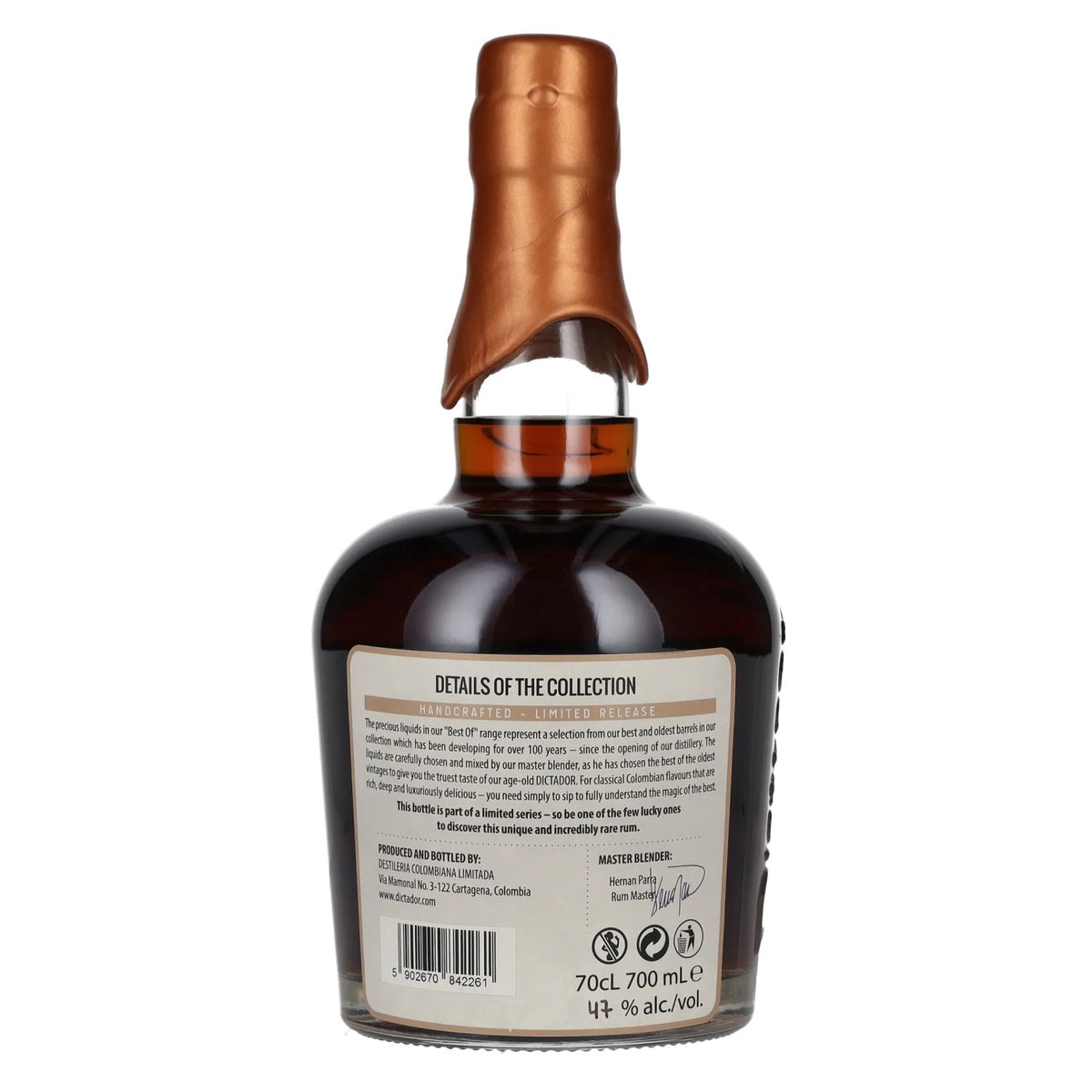 Dictador BEST OF 1973 ALTISIMO Colombiaanse rum, gelimiteerde uitgave, 47% vol., 0,7 l