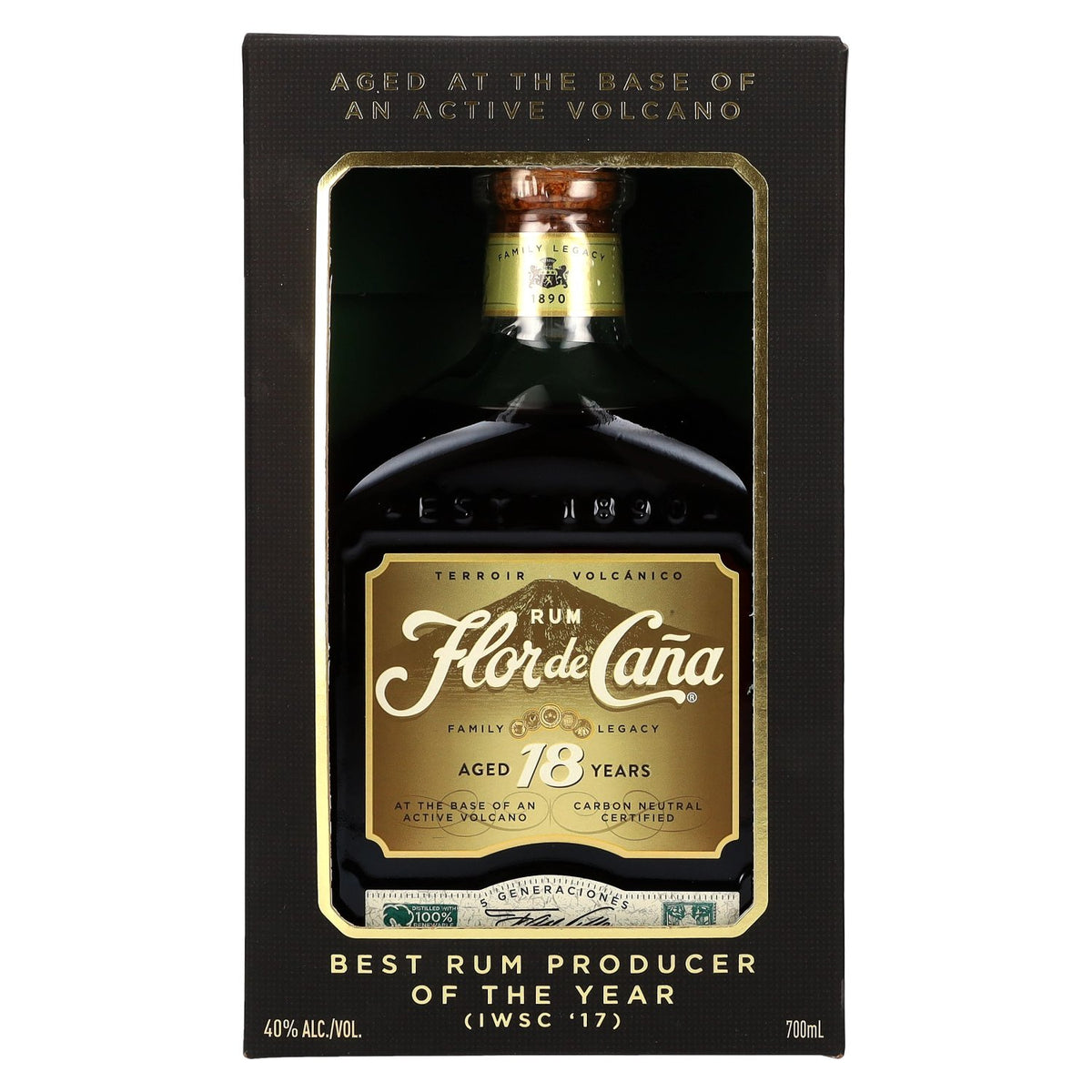 Flor de Caña 18 Years Old Family Legacy 40% Vol. 0,7l in Geschenkbox