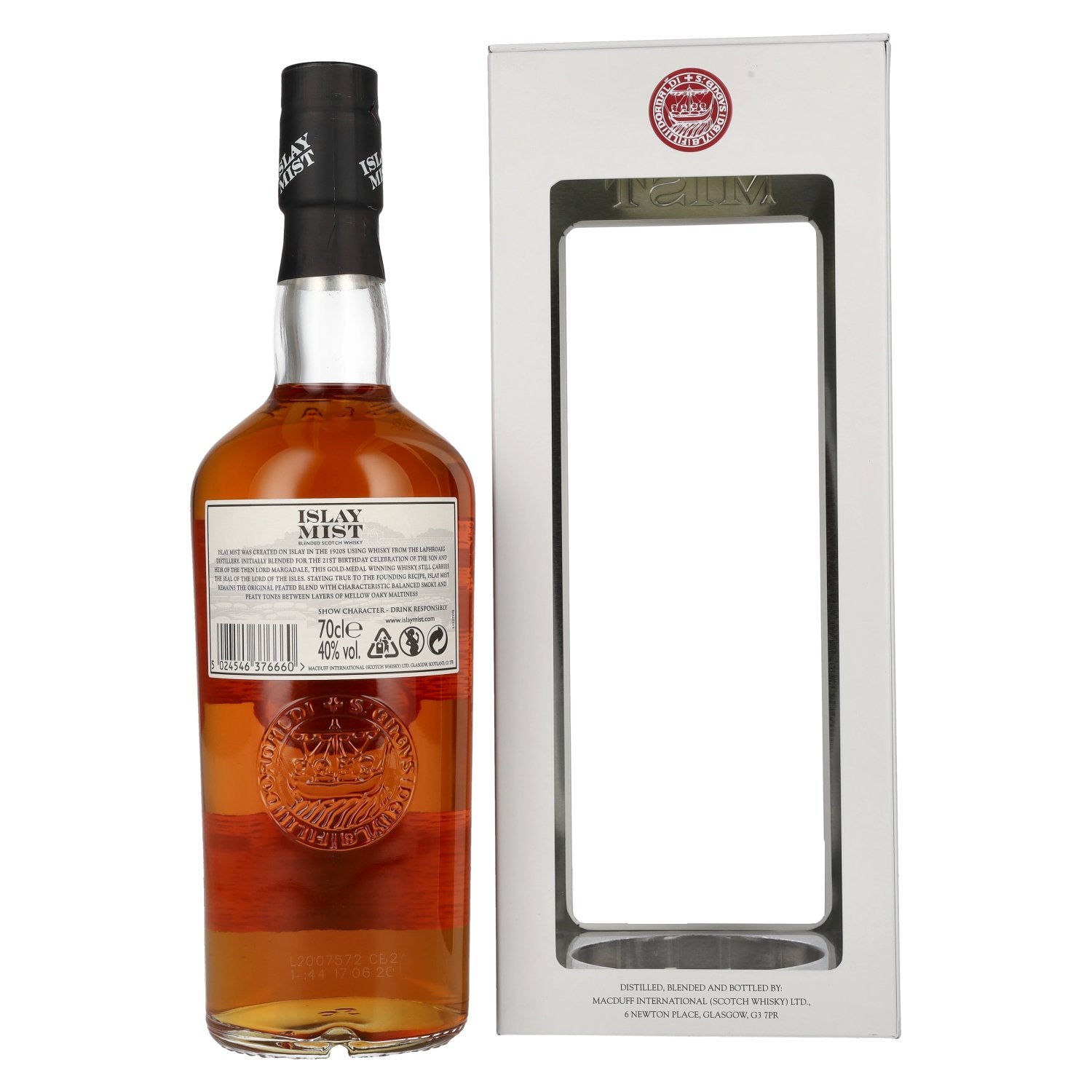 Islay Mist 12 Years Old Blended Scotch Whisky 40% Vol. 0,7l in geschenkverpakking