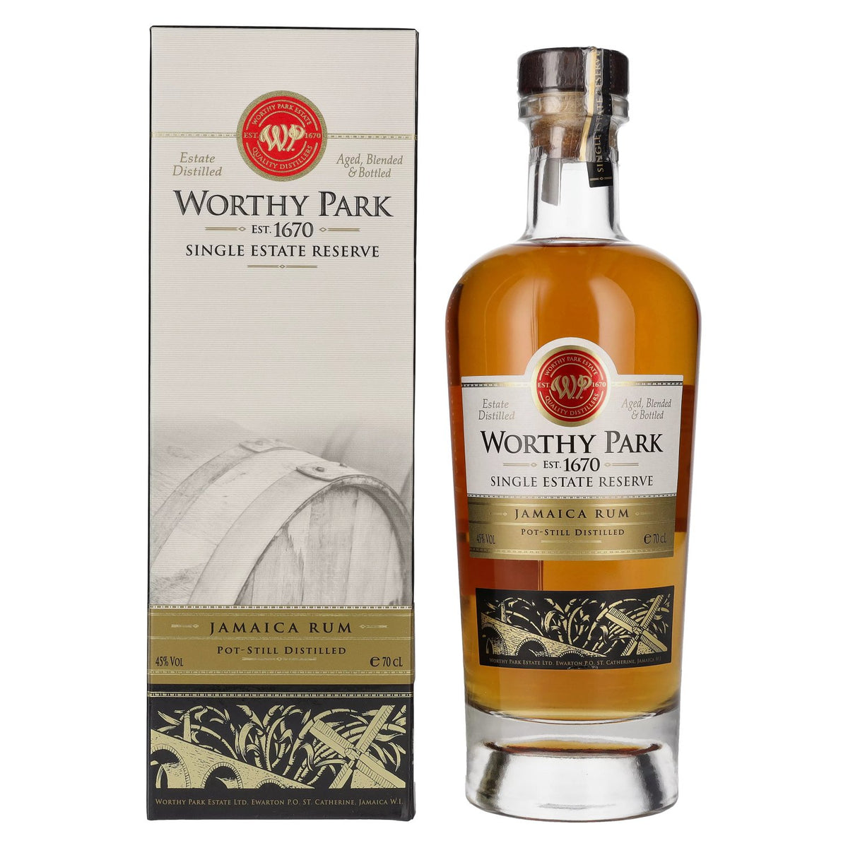 Worthy Park Single Estate Reserve Jamaica Rum 45% vol. 0,7 l in geschenkverpakking