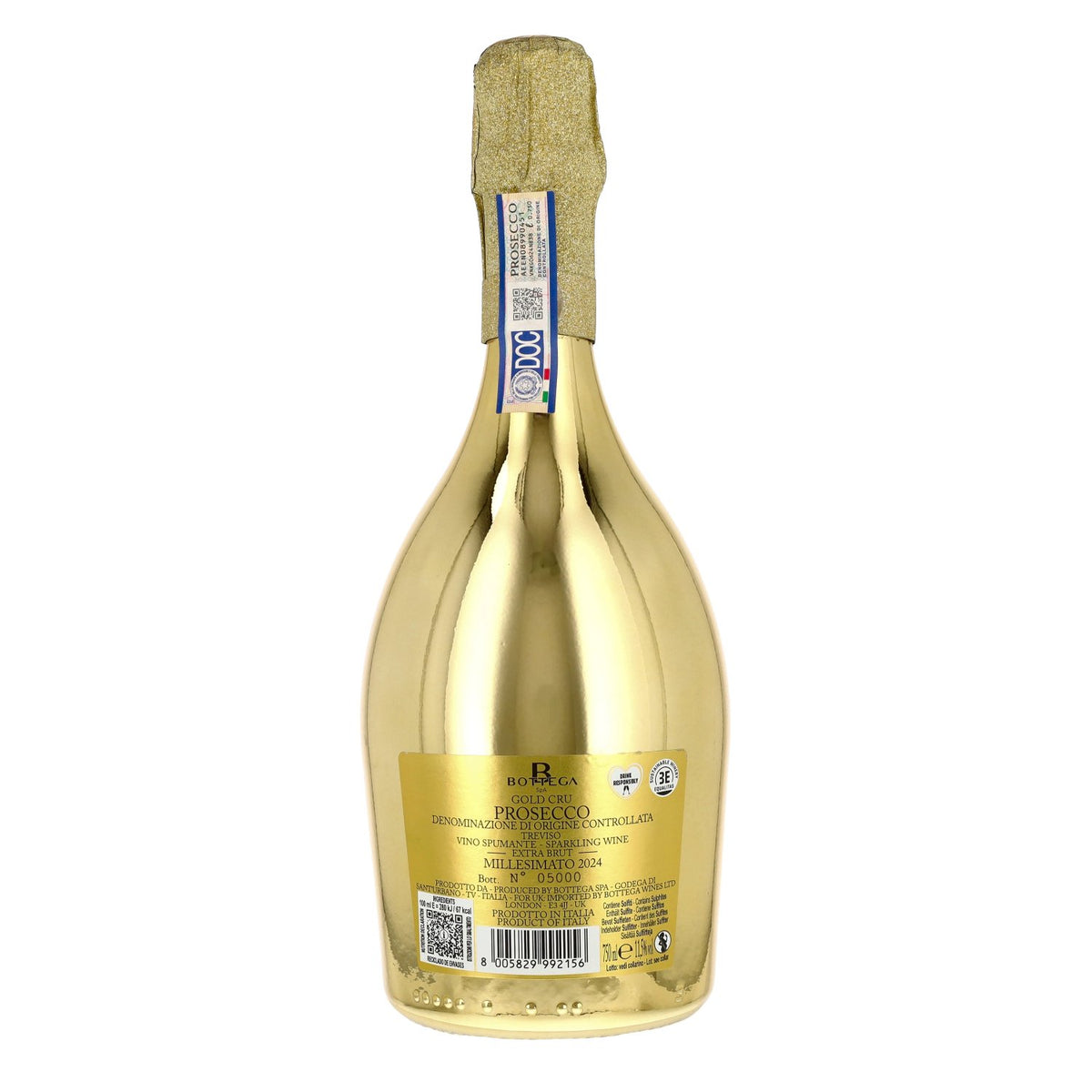 Bottega GOLD CRU Prosecco DOC Spumante Extra Brut Millesimato 2023 11,5% Vol. 0,75l