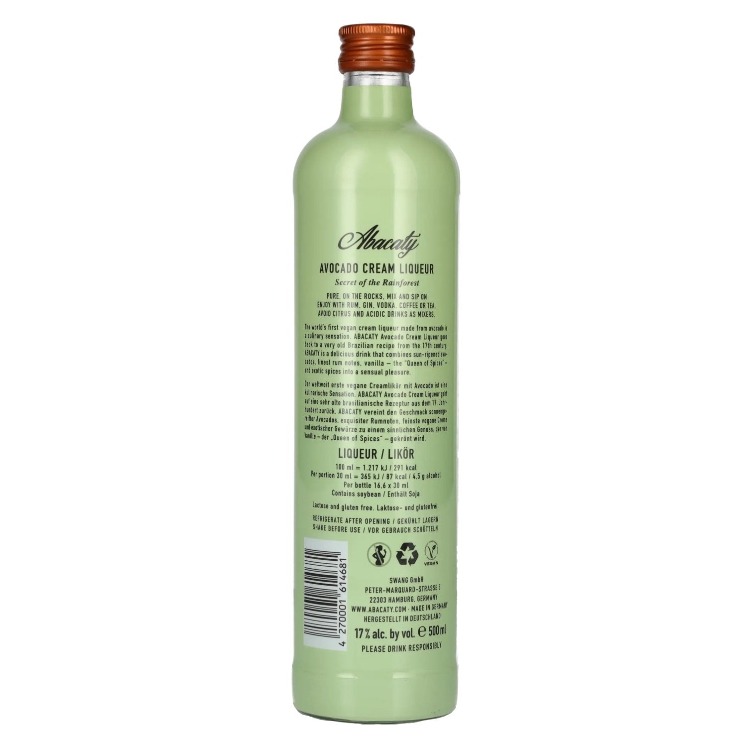 Abacaty Avocadocrème Likeur 17% Vol. 0,5l