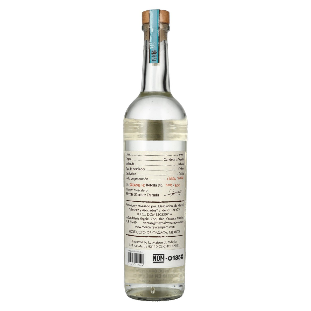 Rey Campero Mezcal ESPADÍN 48,4% Vol. 0,7l