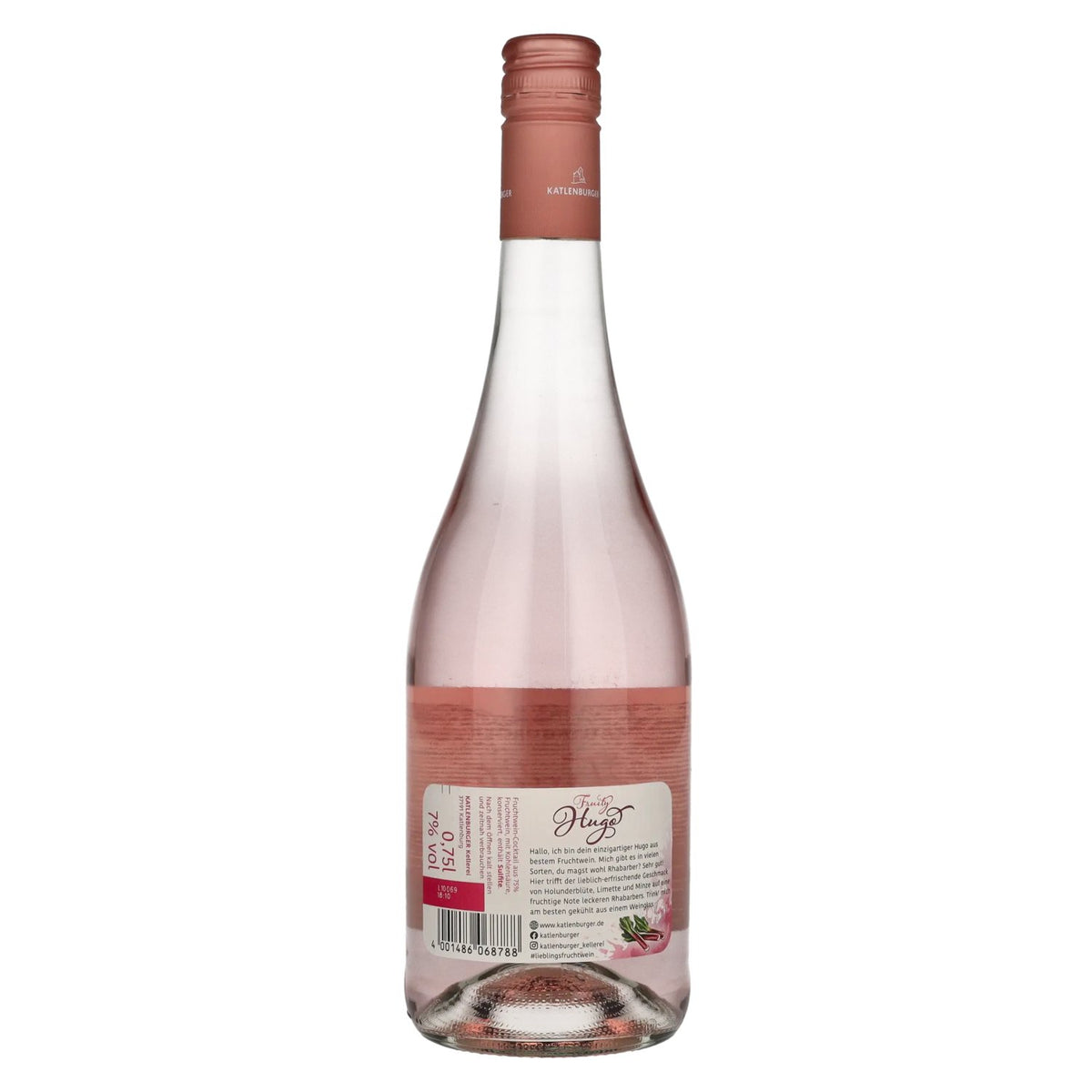 Katlenburger Fruity Hugo Rhubarb 7 % vol. 0,75 l