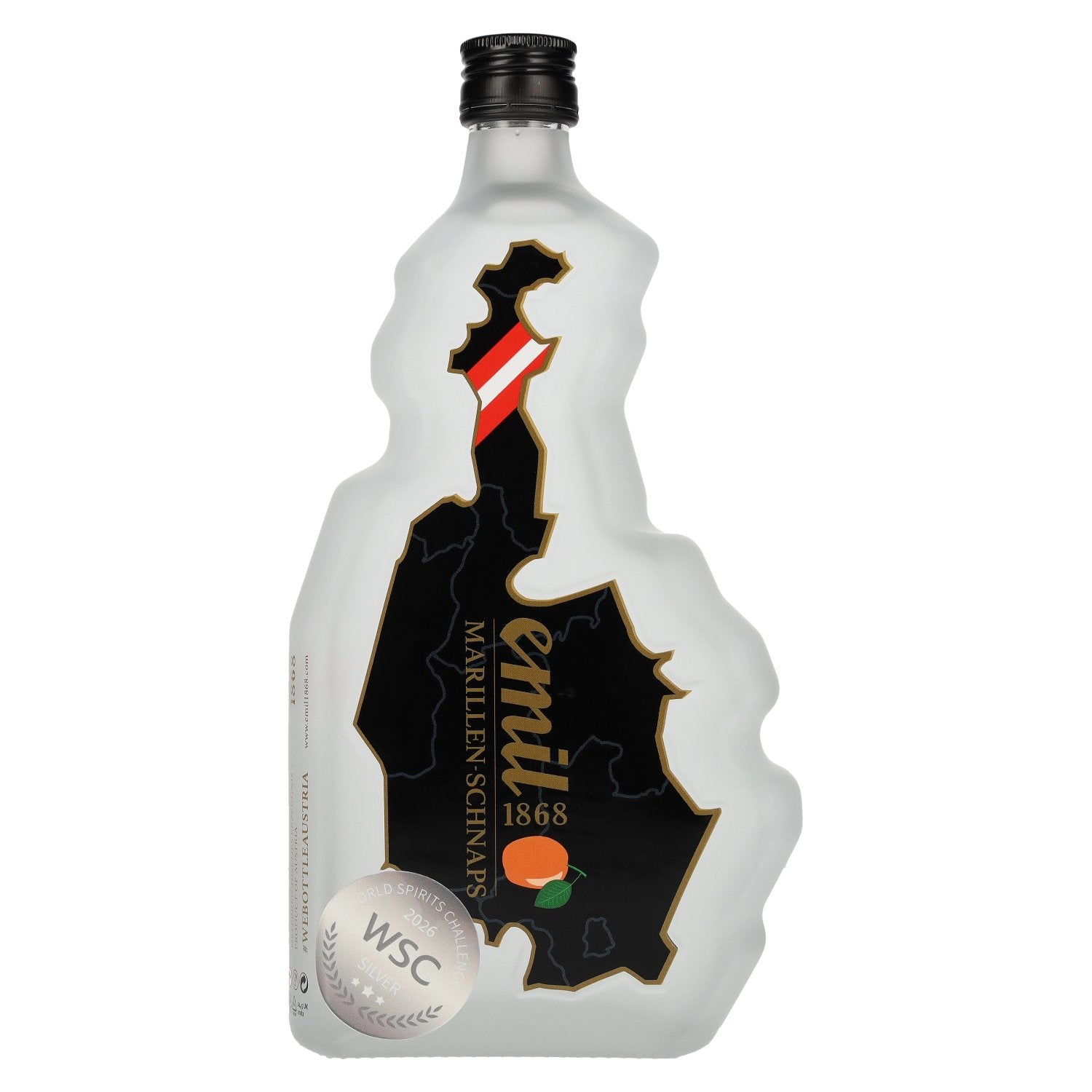 emil 1868 Apricot Schnapps 35% vol. 0.7 l in an Austrian bottle