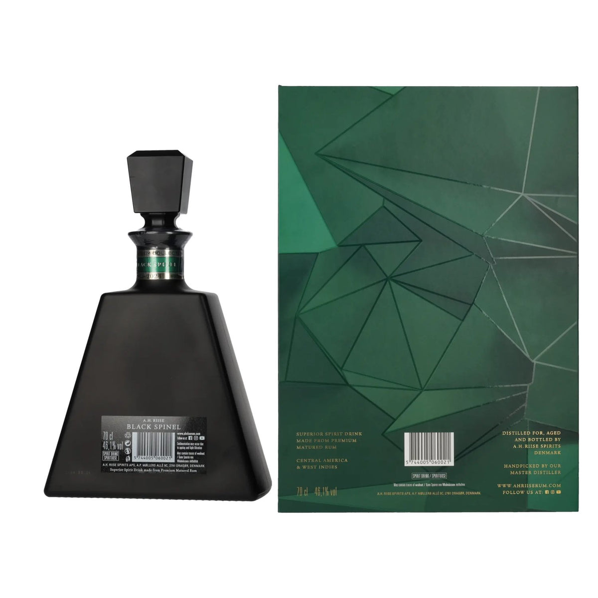 A.H. Riise Black Spinel BLACK GEM COLLECTION Gedistilleerde drank 46,1% Vol. 0,7l in geschenkverpakking