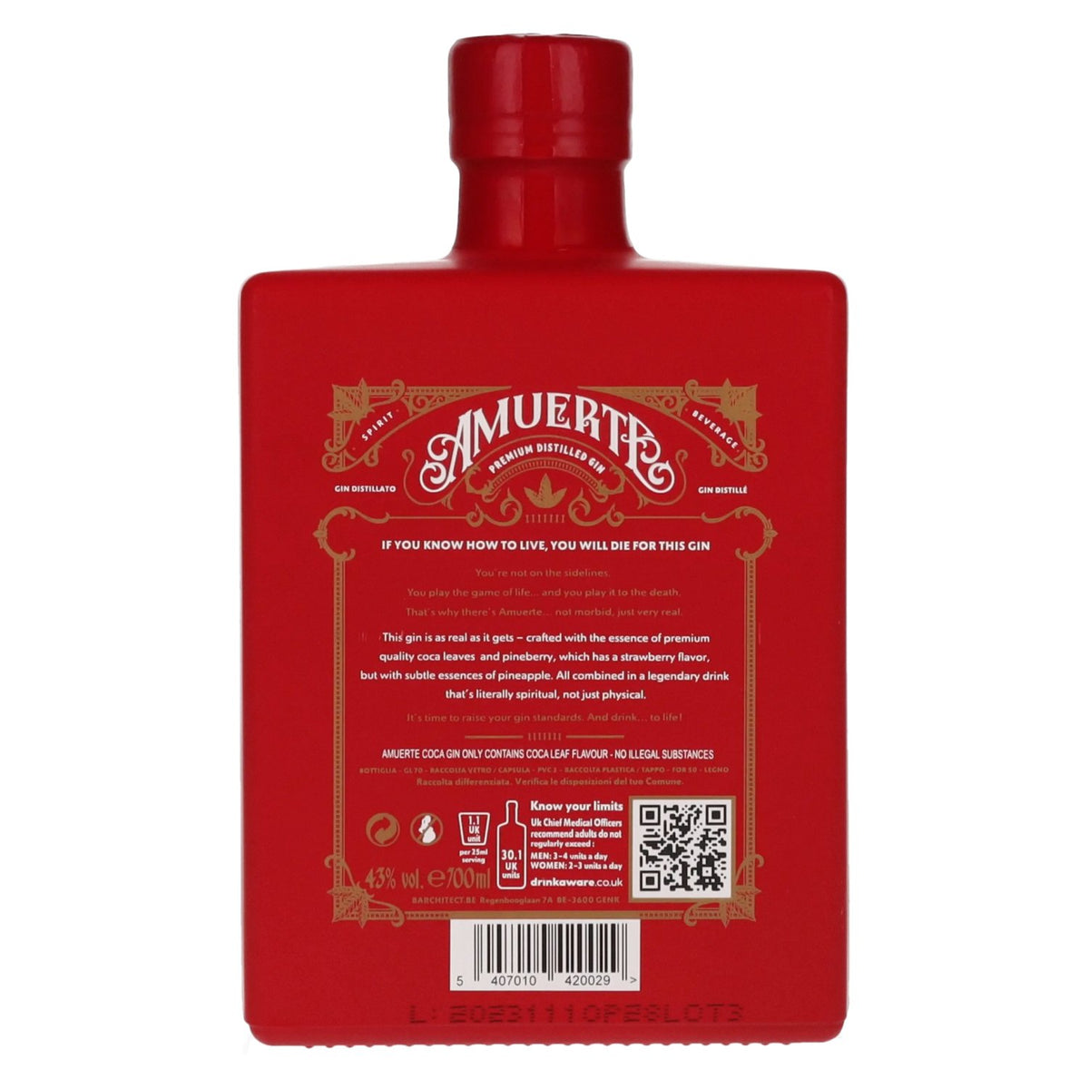 Amuerte Gin - Red Edition 43% vol. 0,7 l