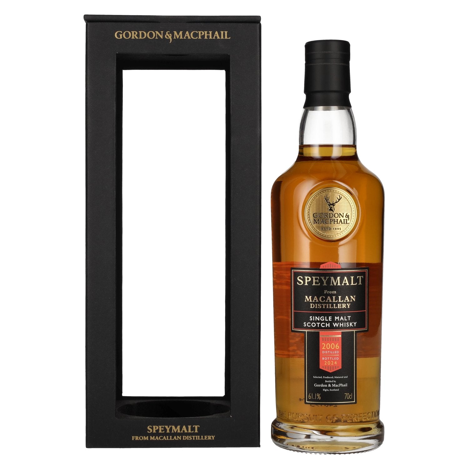 Gordon &amp; MacPhail SPEYMALT Macallan Single Malt Scotch Whisky 2006 61,1% Vol. 0,7l en coffret cadeau